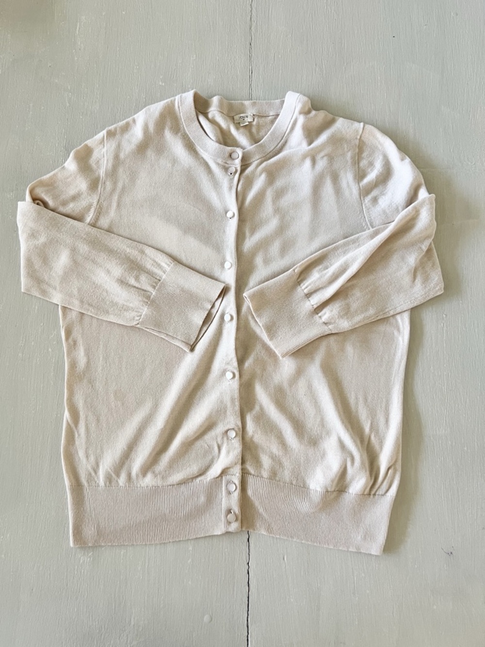 J. Crew Factory Soft Cream Button-Up Women's Cardigan XL